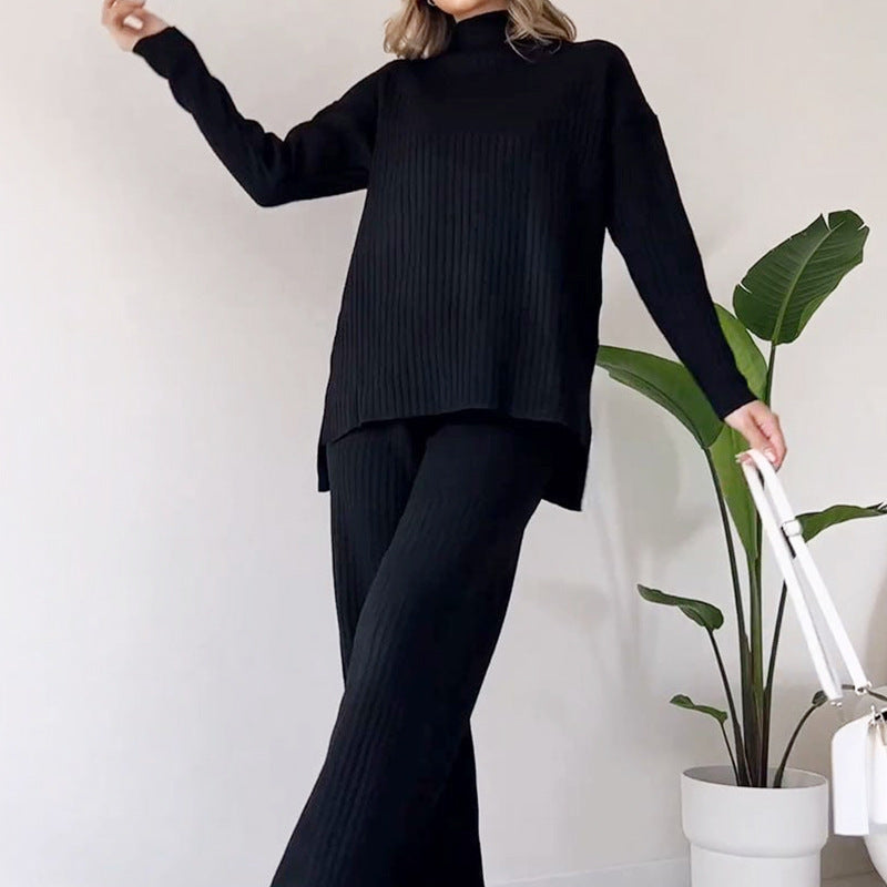 Turtleneck Sweater Dress – Casual Knitted Set  Drako Watches