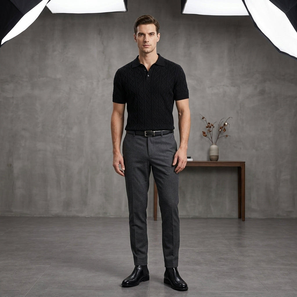 Men's Short-Sleeve Knit Shirt  Drako™️
