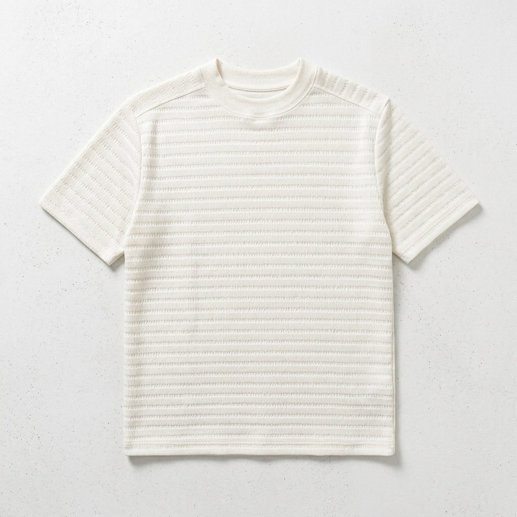 Verona Textured Knit T-Shirt  Drako™️