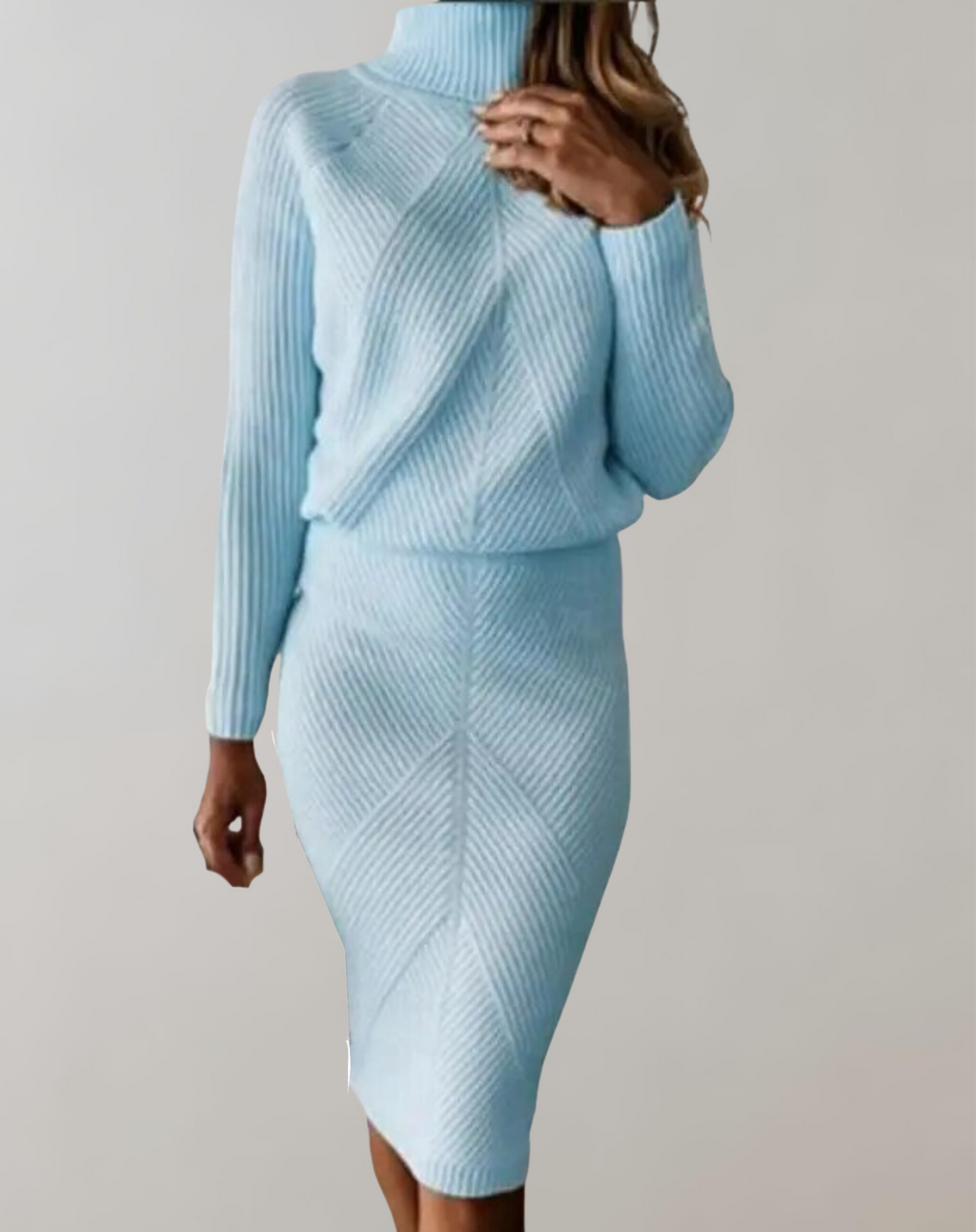 Léa Elegant and Comfortable Ribbed Knit Set  Drako Watches