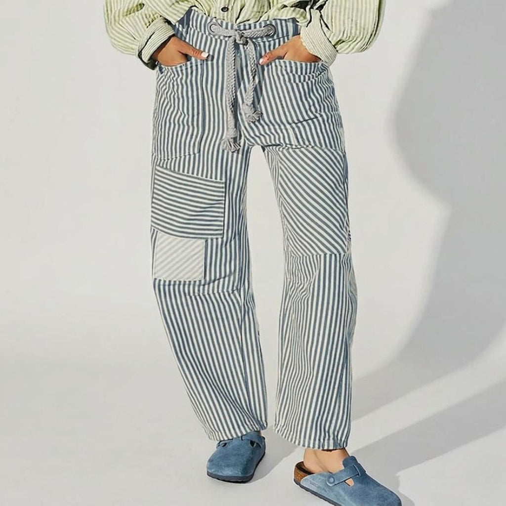 Lunaro Striped Patchwork Pants  Drako™️
