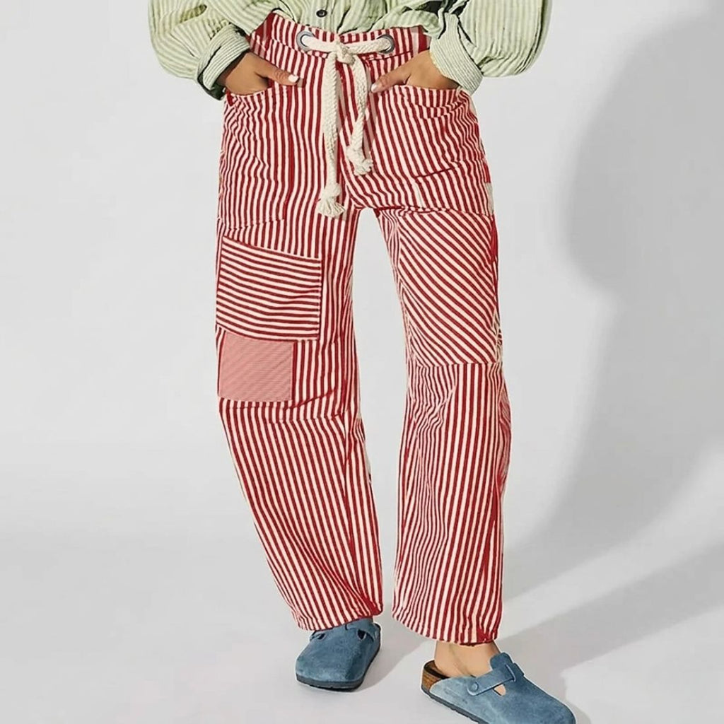 Lunaro Striped Patchwork Pants  Drako™️