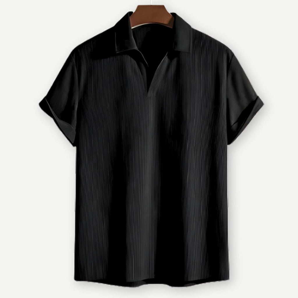 Ribbed Johnny Collar Polo  Drako Watches