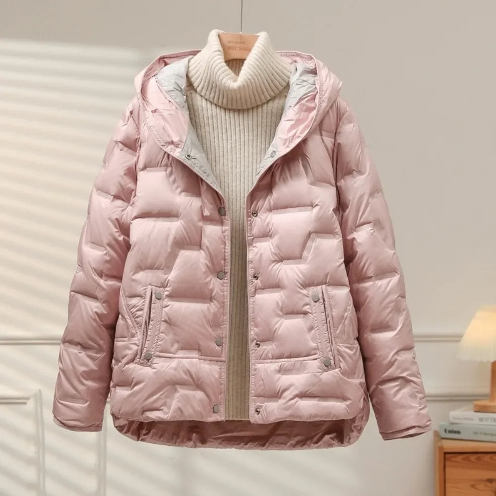 Léa Elegant and Warm Goose Down Puffer Jacket  Drako Watches