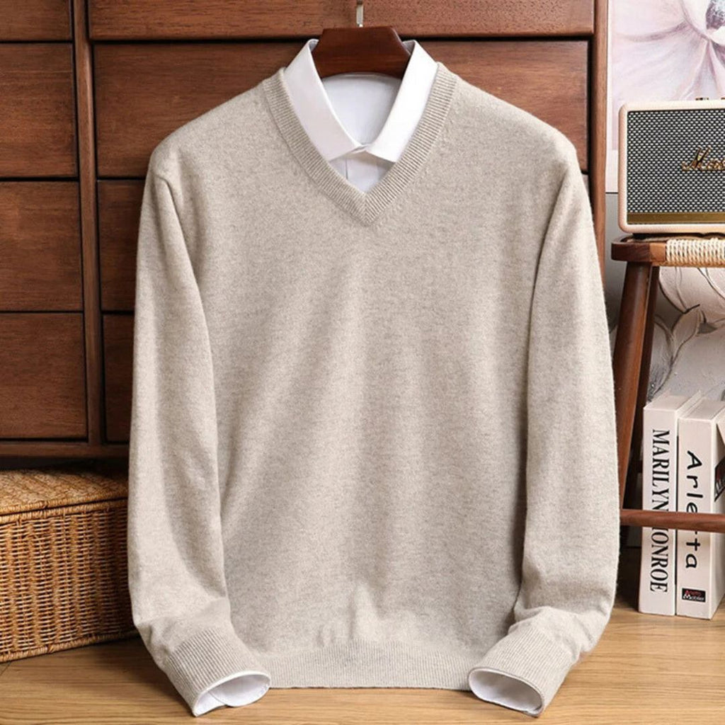 Olympia Merino V-Neck Sweater  Drako Watches