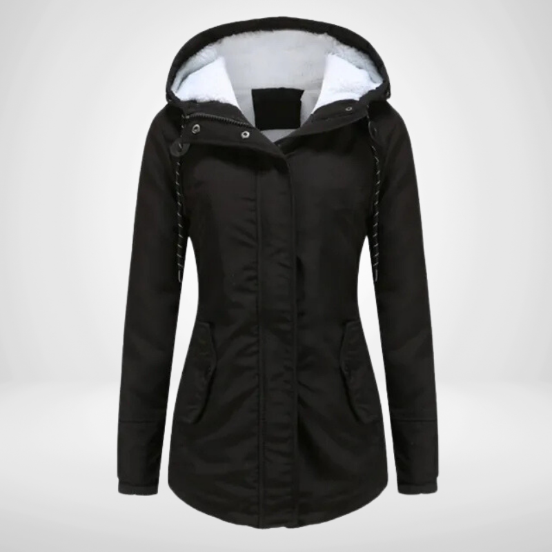 Women’s Winter Parka Coat with Hood | Insulated Polyester for Warmth | Adjustable Hood & Front Pockets | Comfortable Fit for Cold Weather  Drako™️