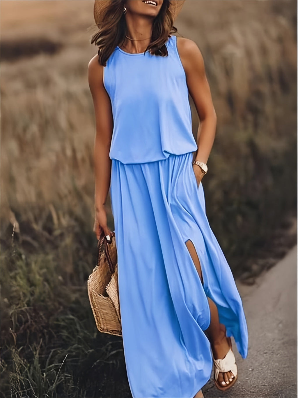 Valencia Draped Maxi Dress  Drako™️