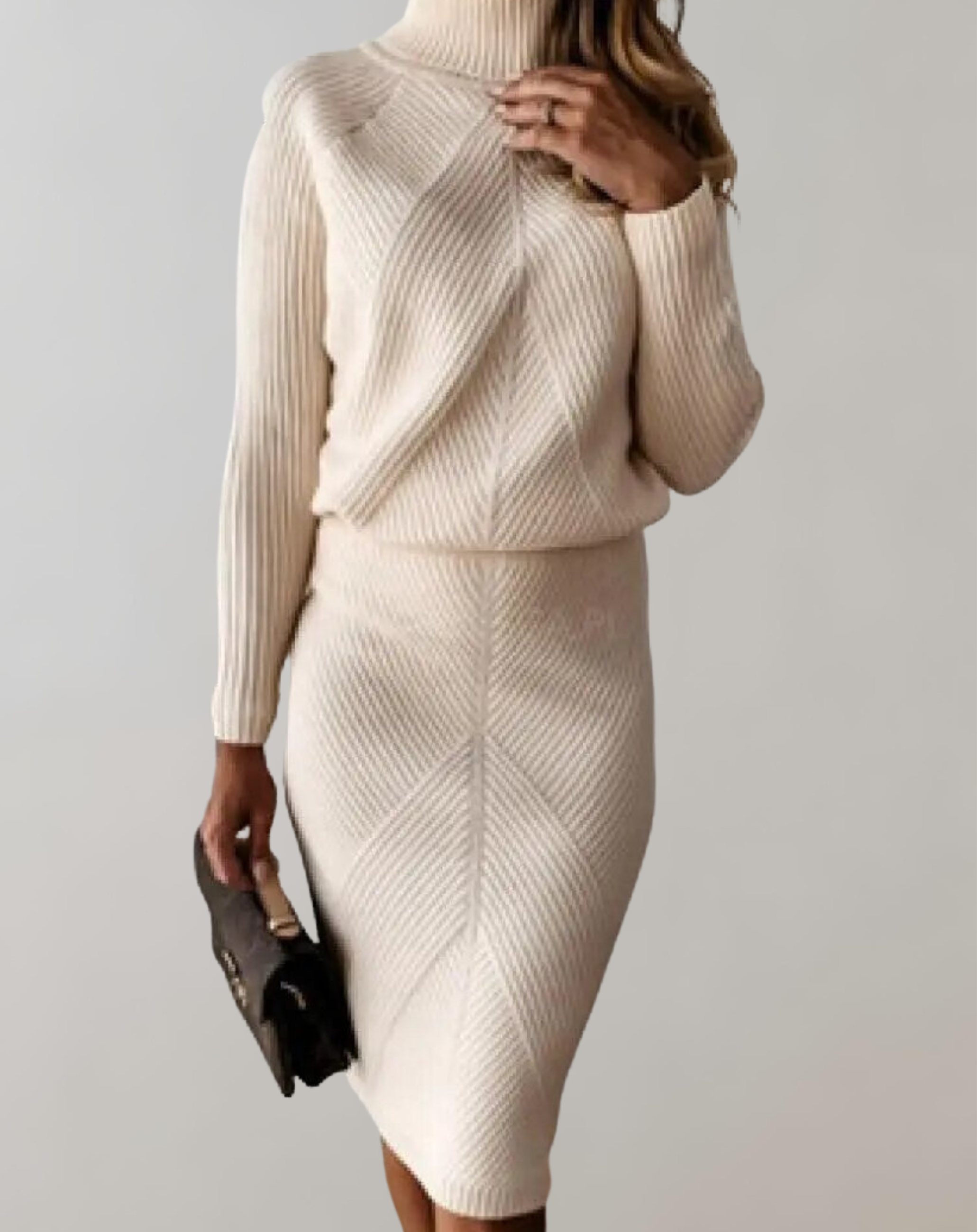 Léa Elegant and Comfortable Ribbed Knit Set  Drako Watches