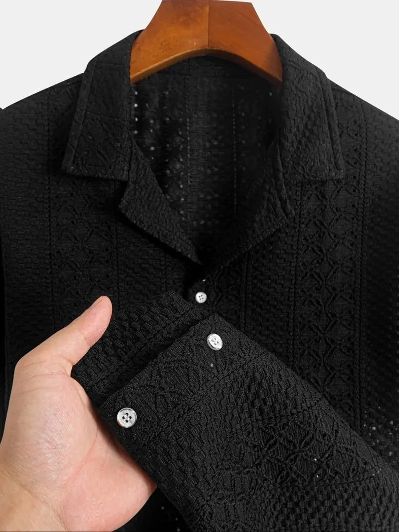 Benson Knit Jacquard Polo  Drako Watches
