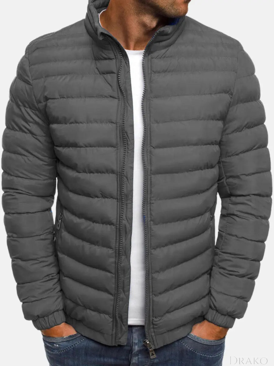 Daven Men’s Quilted Puffer Jacket  Drako Watches