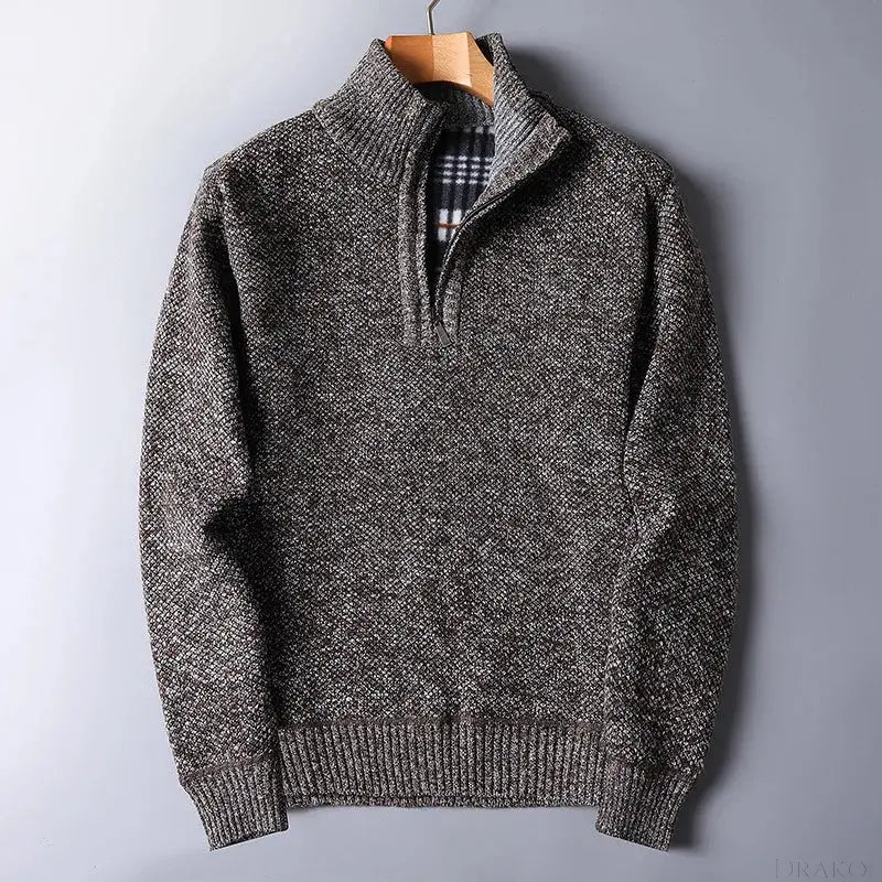 Everett Wool Quarter Zip Cardigan  Drako Watches