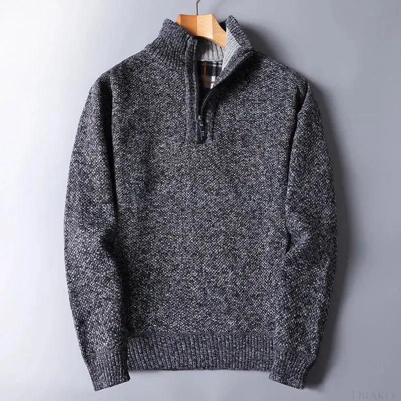 Everett Wool Quarter Zip Cardigan  Drako Watches