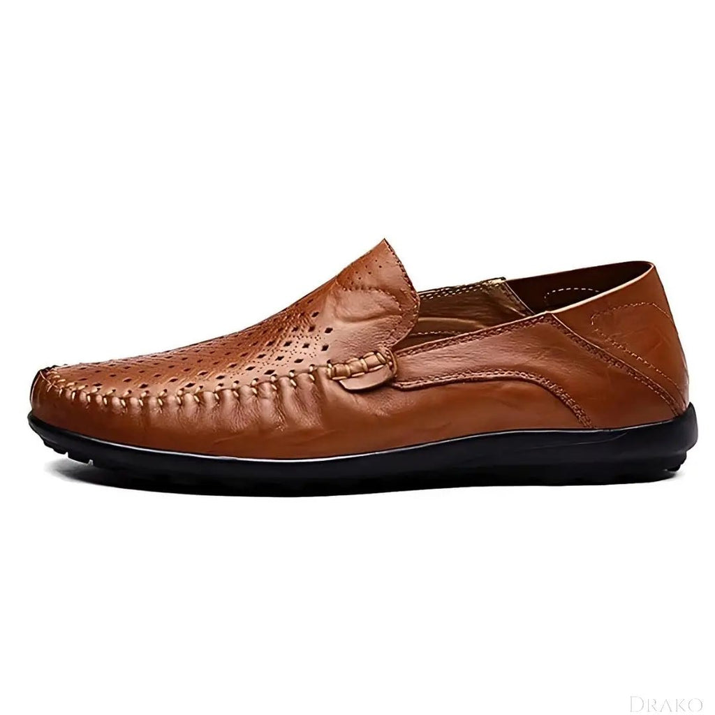 Genuine Leather "Air-Flow" Loafers  Drako Watches
