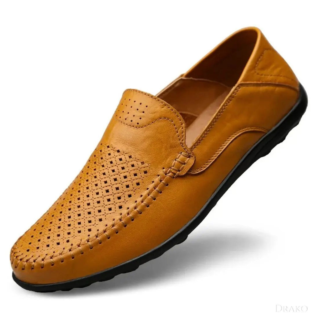 Genuine Leather "Air-Flow" Loafers  Drako Watches