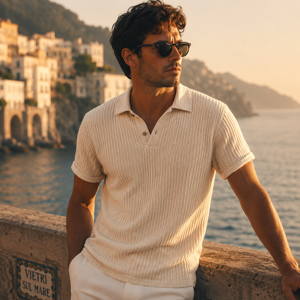 Valenza Textured Knit Polo