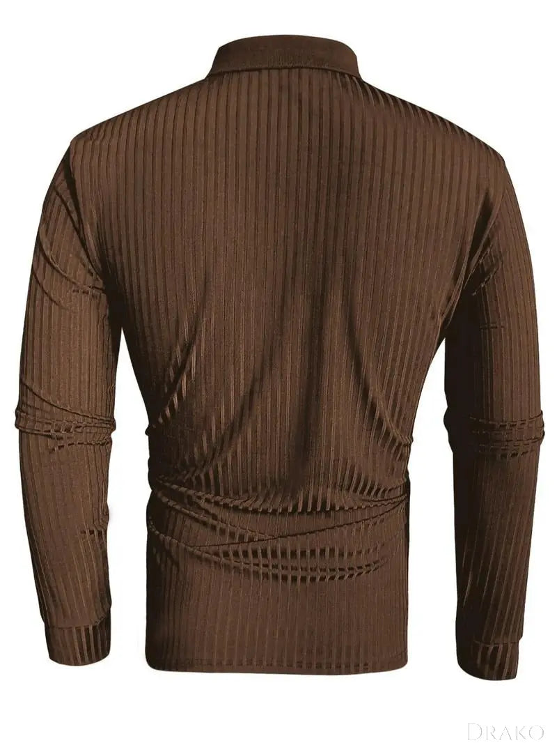 Long Sleeve Muscle Fit Polo  Drako Watches Shirt