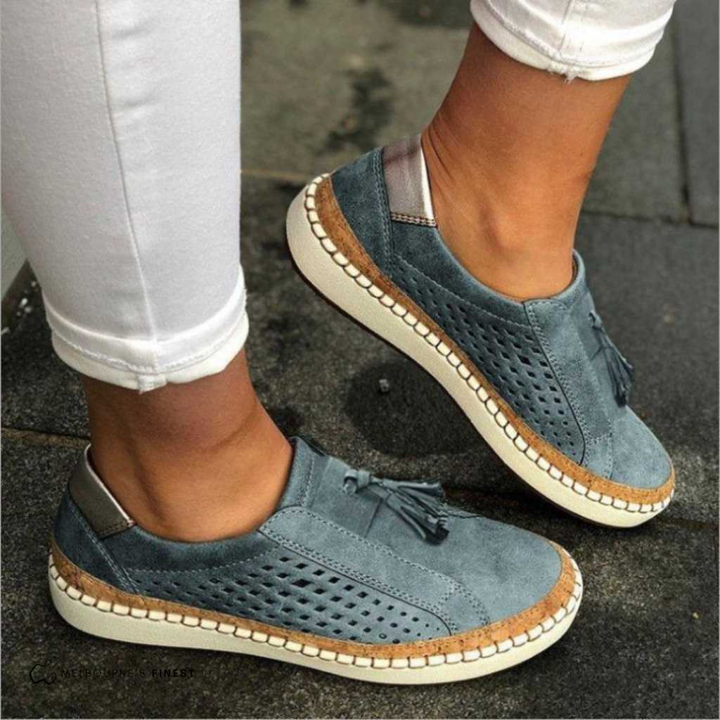 Claire - Perforated Slip-On Shoes  Drako™️