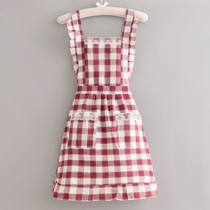 Plaid Farmhouse Apron  Drako Watches