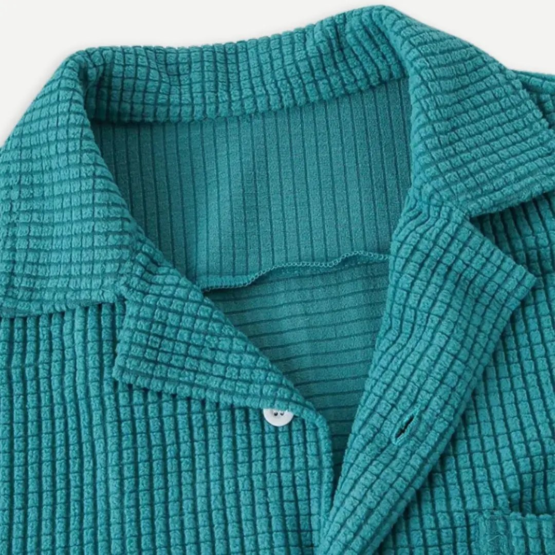 Relaxed Knitted Waffle Shirt  Drako Watches