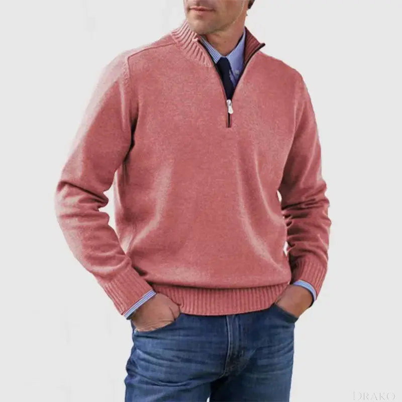 Rowan Men’s Knitted Quarter Zip Pullover  Drako Watches