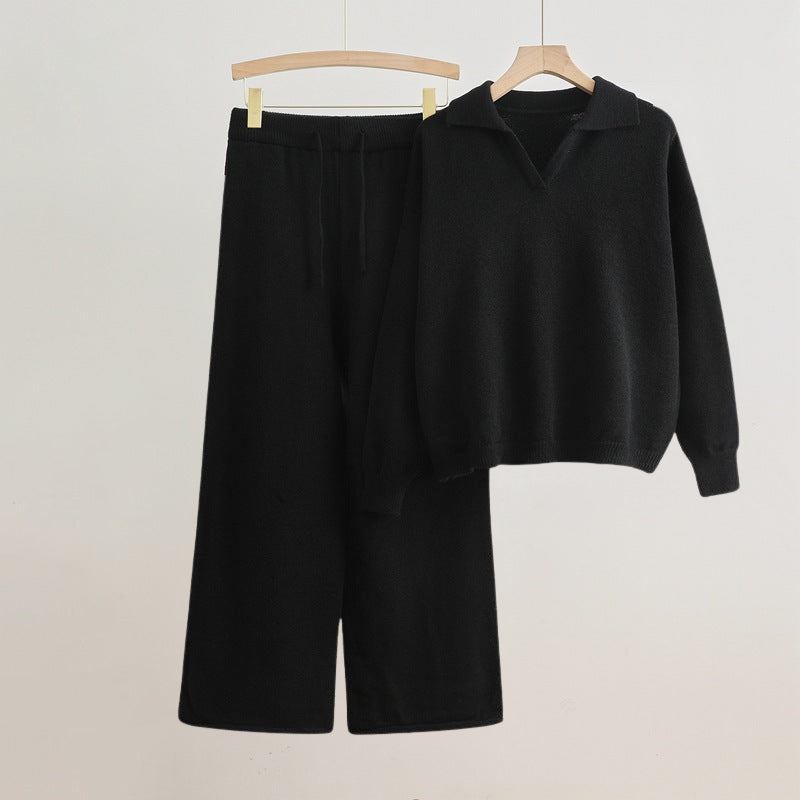 Élise Elegant Sweater and Loose Pants Set  Drako Watches