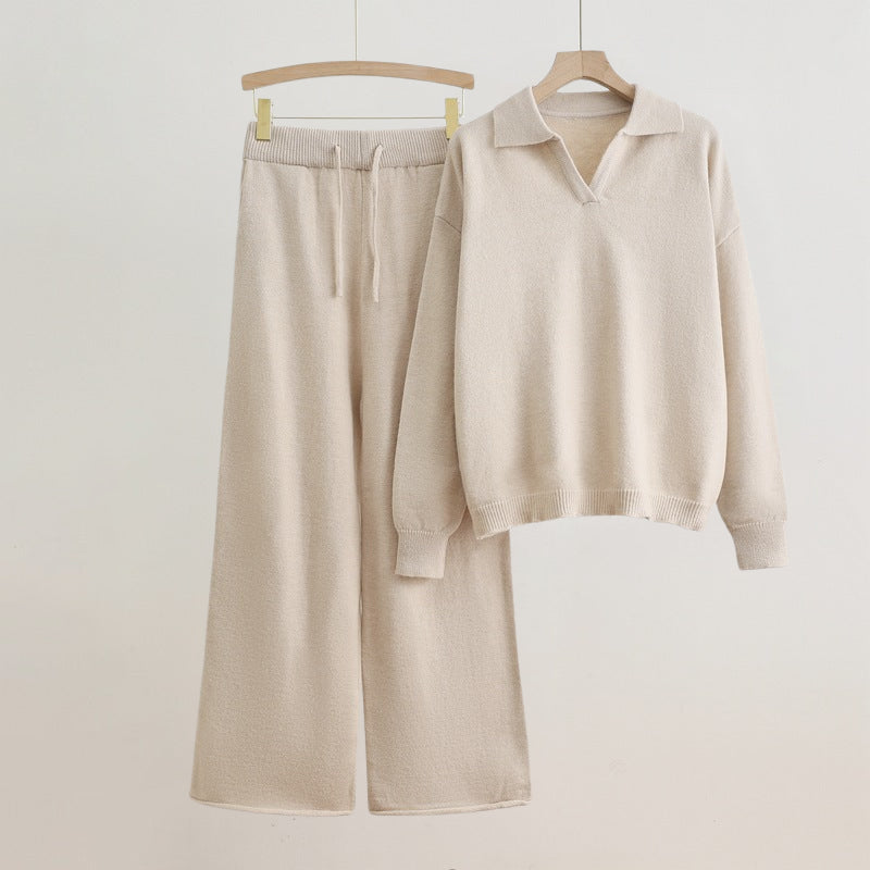 Élise Elegant Sweater and Loose Pants Set  Drako Watches