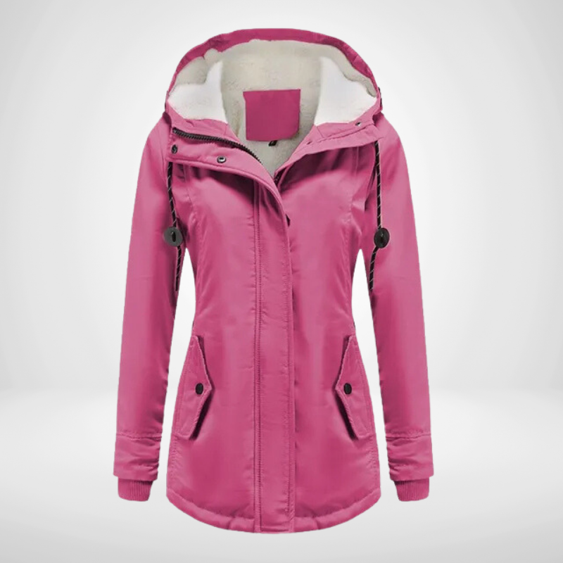 Women’s Winter Parka Coat with Hood | Insulated Polyester for Warmth | Adjustable Hood & Front Pockets | Comfortable Fit for Cold Weather  Drako™️