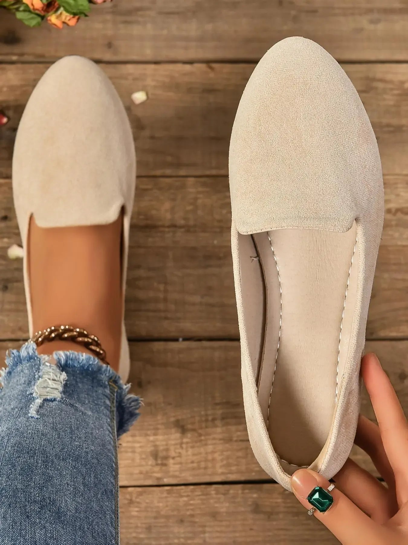 Verona Suede Slip-On Flats