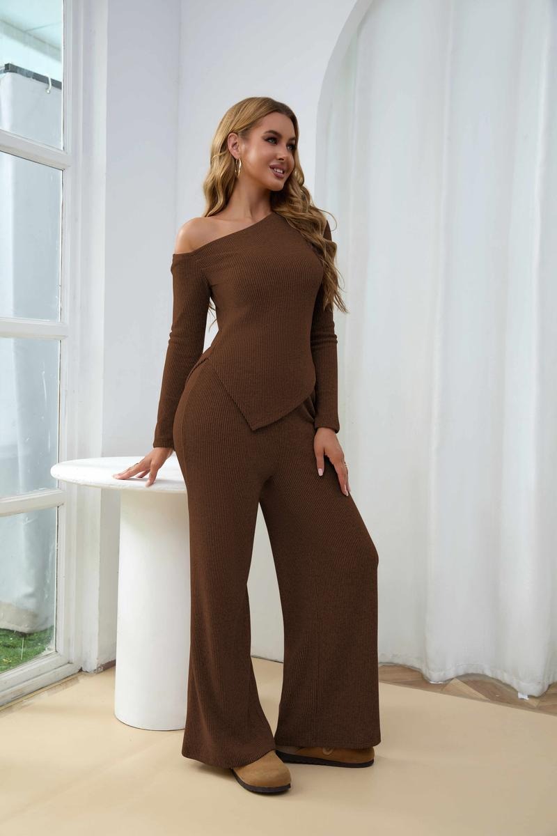 Calabria Ribbed One-Shoulder Set  Drako™️