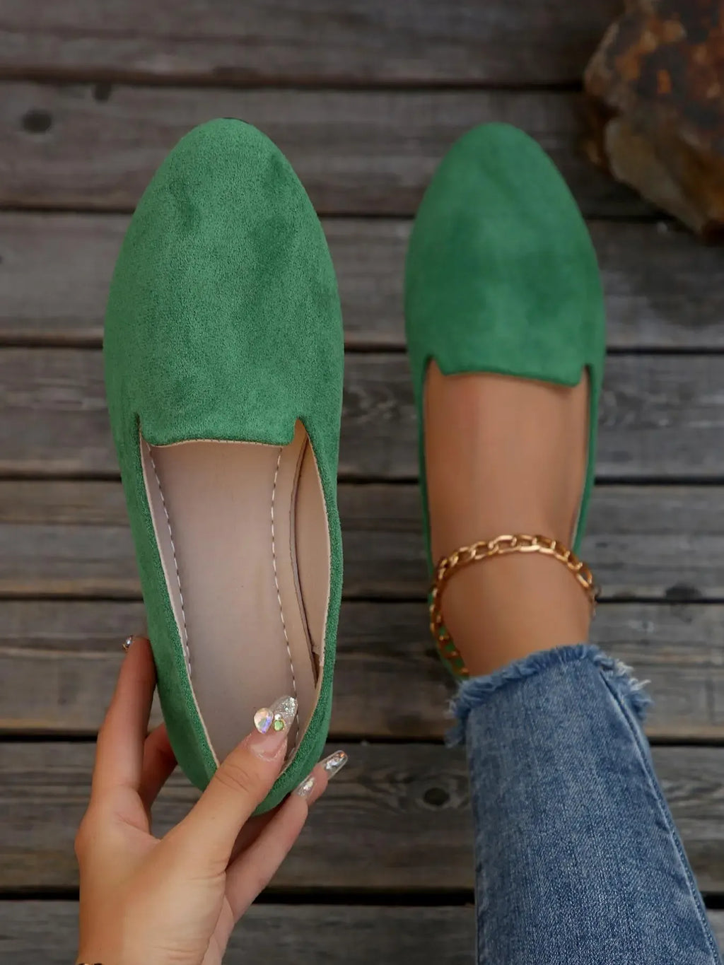Verona Suede Slip-On Flats
