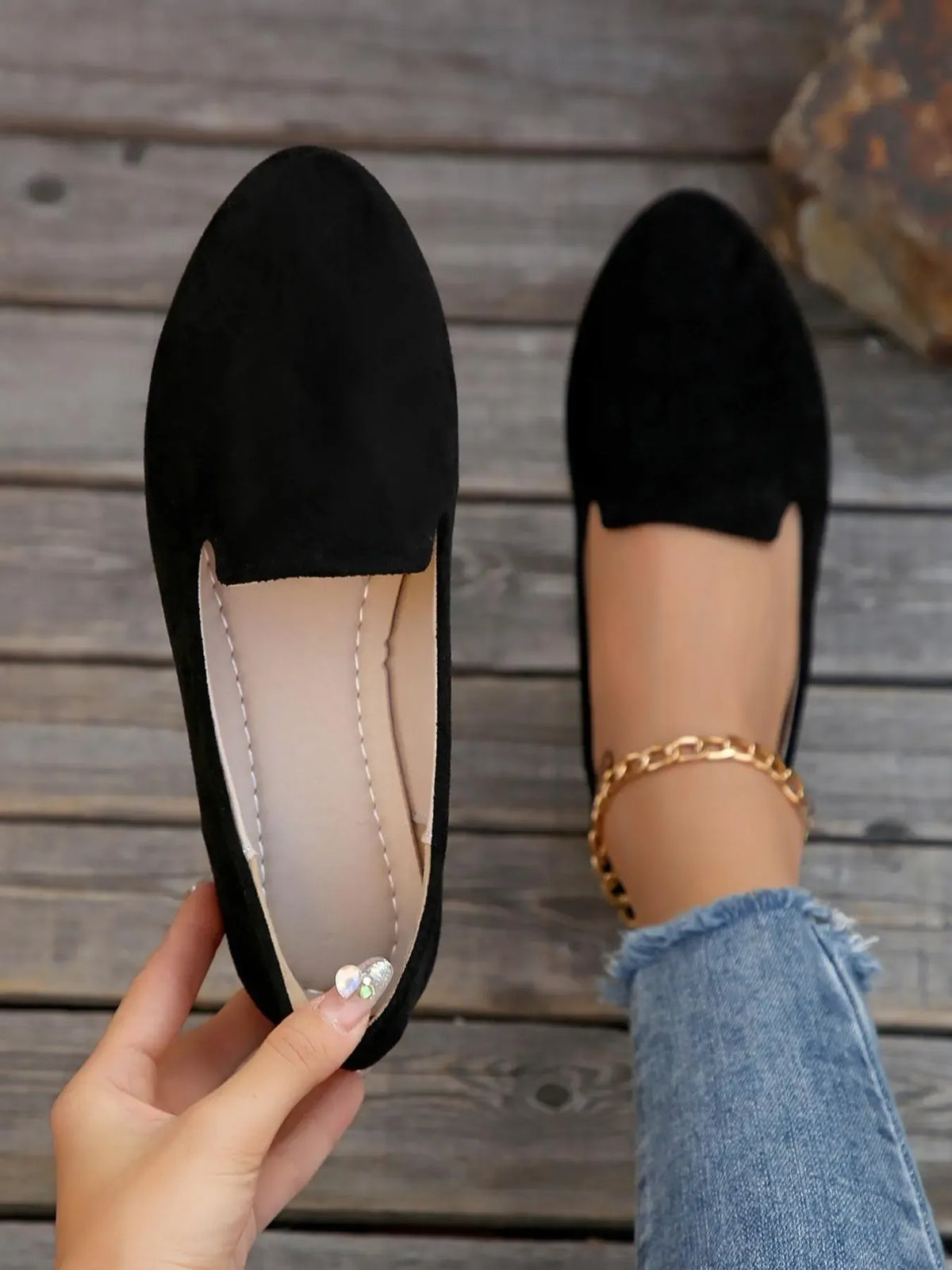 Verona Suede Slip-On Flats