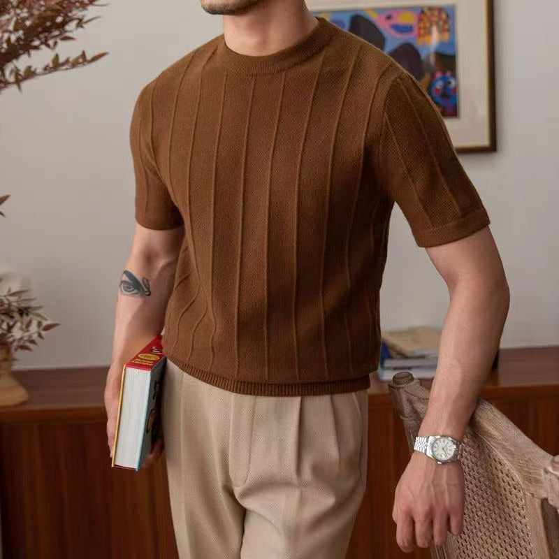 Monaco Ribbed Knit T-Shirt  Drako™️