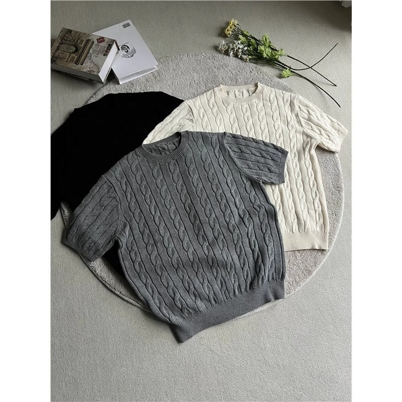 Everyday Cable Knit Sweater Tee  Drako™️